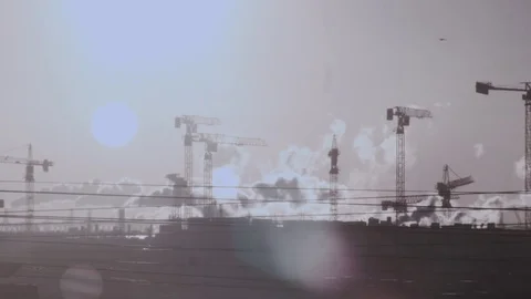 Construction of an apartment house Stock Footage 84731685