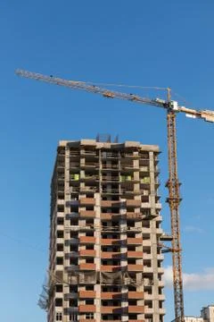 Construction of an apartment house Stock Photos