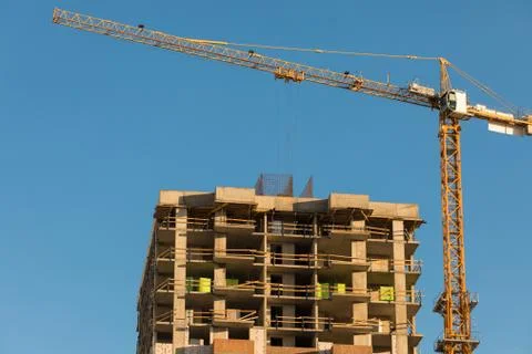 Construction of an apartment house Stock Photos