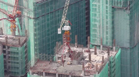 Construction of apartment tower Video stock 24861832