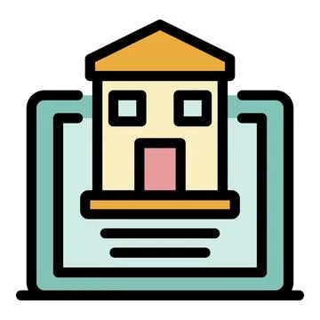 Construction application icon color outline vector Illustrazione stock