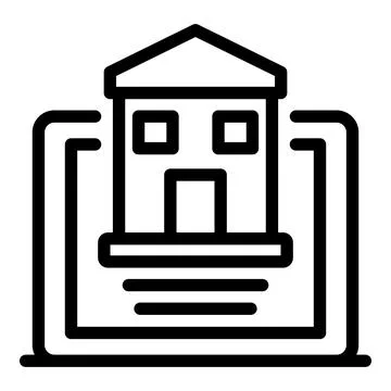 Construction application icon, outline style Illustrazione stock