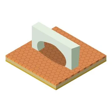 Construction arch icon, isometric style Ilustración de archivo