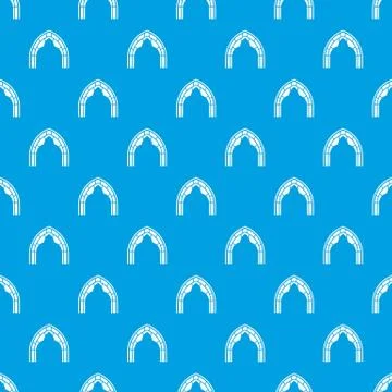 Construction arch pattern seamless blue Stock Illustration