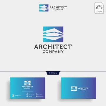Construction architect logo design icon vector element Stock Illustration