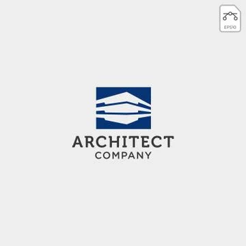 Construction architect logo design icon vector element Stock Illustration