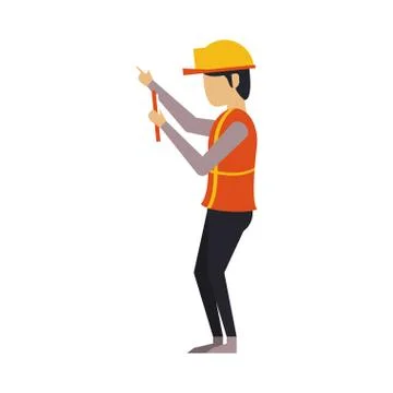 Construction architectural engineering work cartoon Stock Illustration