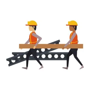Construction architectural engineering work cartoon Stock Illustration