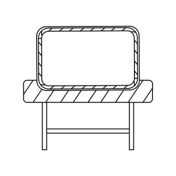 Construction architectural engineering work cartoon in black and white Stock Illustration