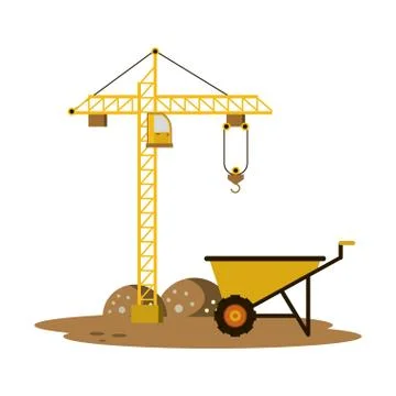 Construction architectural engineering work cartoon Stock Illustration
