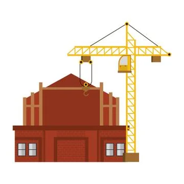 Construction architectural engineering work cartoon Stock Illustration