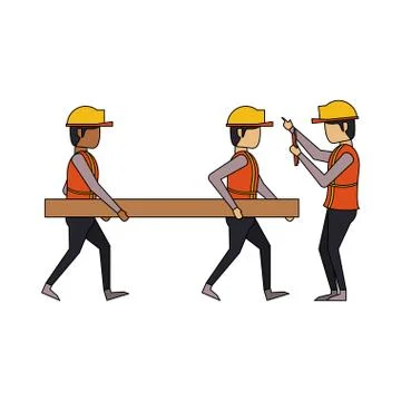 Construction architectural engineering work cartoon Stock Illustration