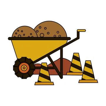 Construction architectural engineering work cartoon Stock Illustration