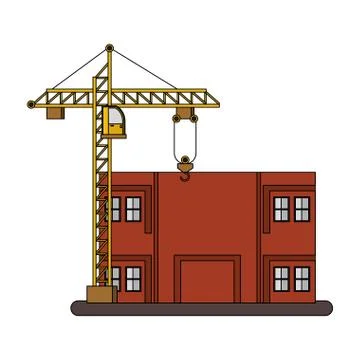 Construction architectural engineering work cartoon Stock Illustration