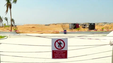 A Construction Area Closed For Unauthorized People. Stock Footage 171364582