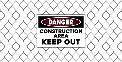 Construction area warning sign safety Stock Illustration