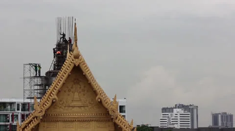 Construction in asian city Video stock 24882400