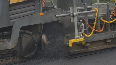 Construction of an asphalt road Stock Footage 234902953
