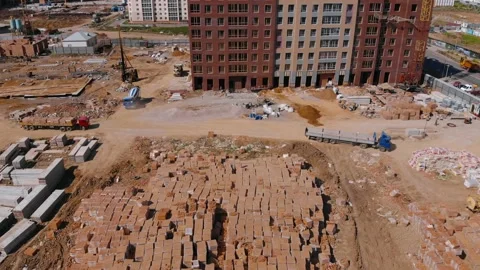 Construction in Astana. Stock Footage 156190656