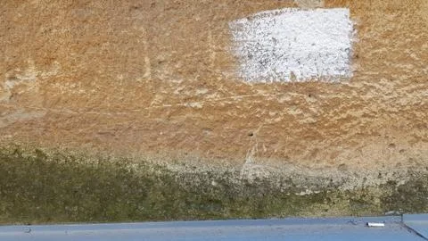 Construction backdrop of dirty wall surface with paint stains Stock Photos