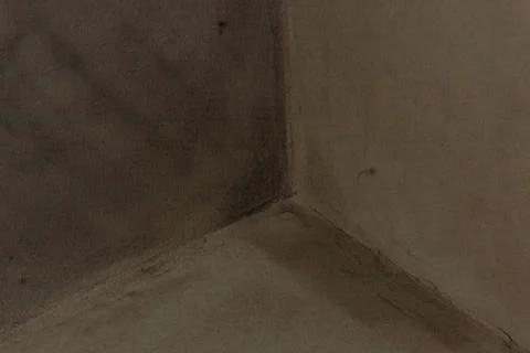 Construction background: corner of a rough wall of lime plaster Stock Photos