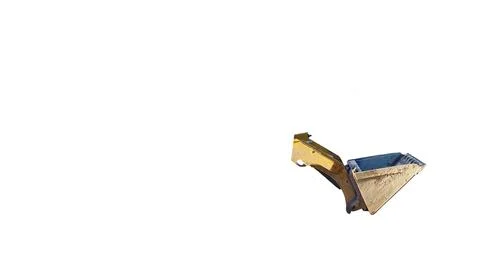 Construction backhoe bucket on white, ready to work Stock Illustration