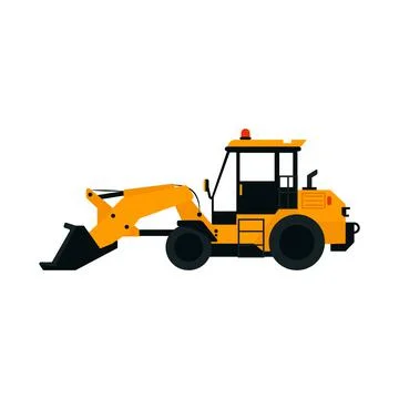 Construction backhoe machine Illustrazione stock