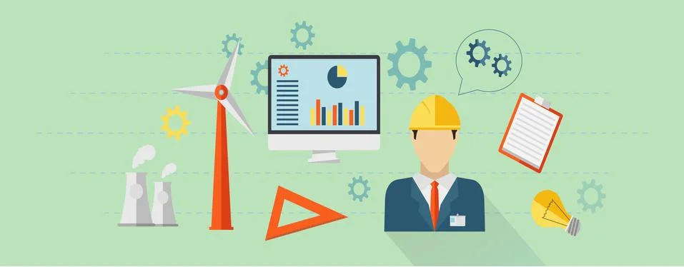 Construction banner, Builder Stock Illustration