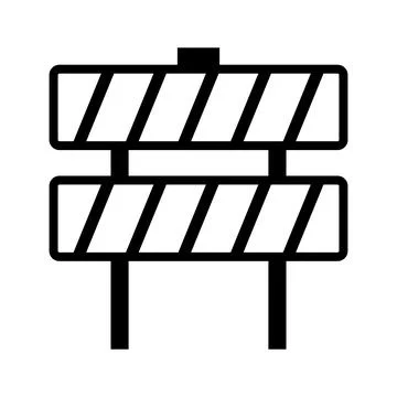 Construction barricade icon. Construction site. Vector. Stock Illustration