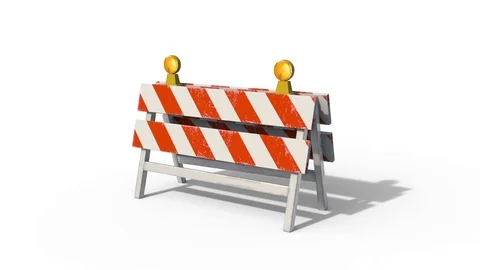 Construction Barrier Stock Footage 75085021