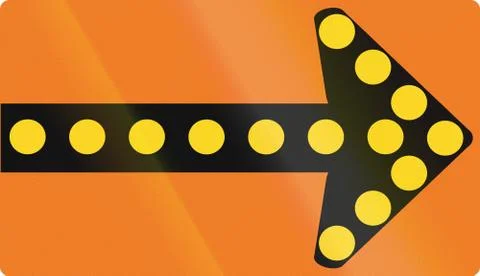 Construction Barrier Marking With Arrow  in Canada Stock Illustration