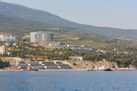 Construction on the beach. 库存照片