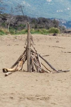 Construction On The Beach Stock Photos