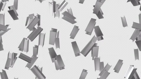 Construction Beam loop tile swirling with alpha. This 3d animation with an Stock Footage 274249028
