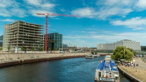 Construction in Berlin Time Lapse Stock Footage 94325835