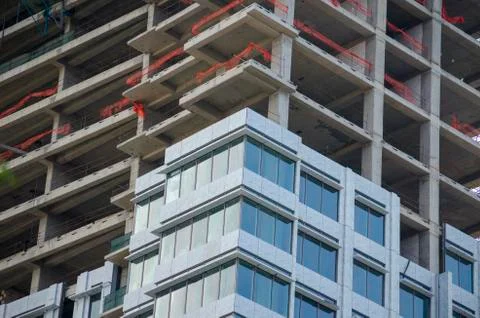 Construction of the Big Building Stock Photos