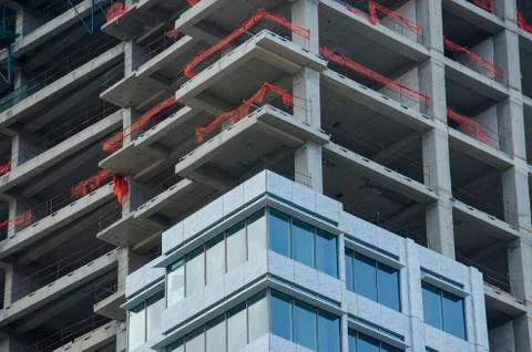 Construction of the Big Building Stock Photos