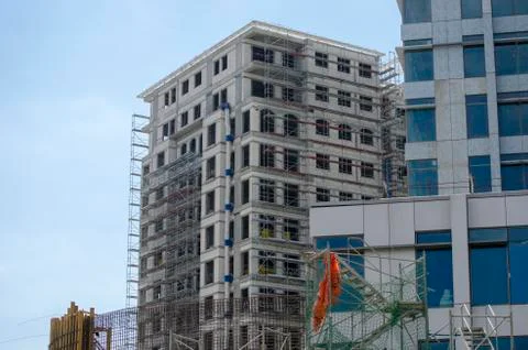 Construction of the Big Building Stock Photos