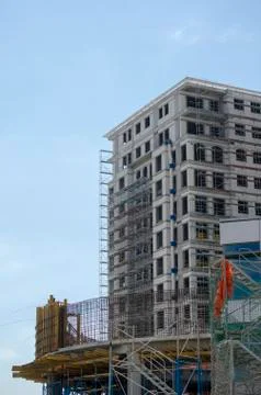 Construction of the Big Building Stock Photos