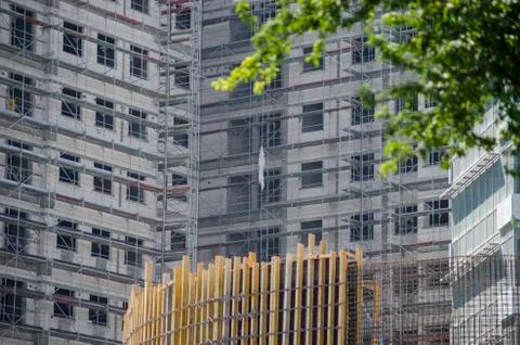 Construction of the Big Building Stock Photos