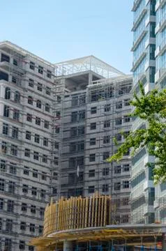 Construction of the Big Building Stock Photos