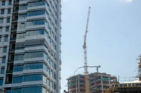 Construction of the Big Building Stock Photos