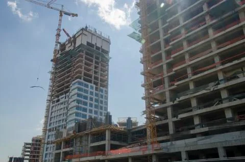 Construction of the Big Building Stock Photos