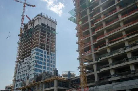 Construction of the Big Building Stock Photos