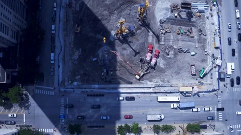 Construction Birds Eye Stock Footage 113351620
