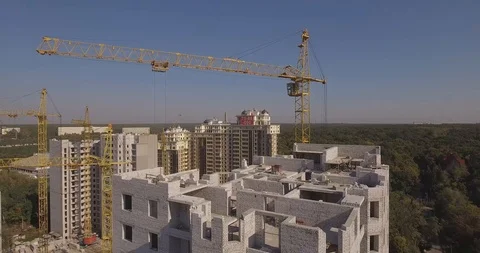 Construction. Birdwatching ground. Video stock 96015067