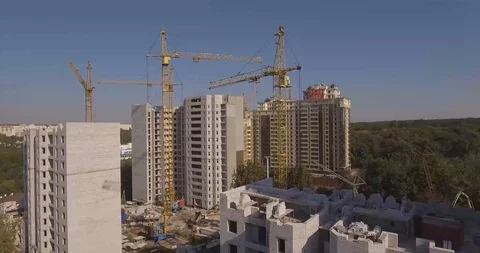 Construction. Birdwatching ground. Video stock 96015150
