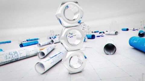 Construction Blueprint Unveil After Effects素材