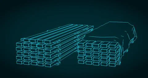 Construction boards illlustration Stock Illustration