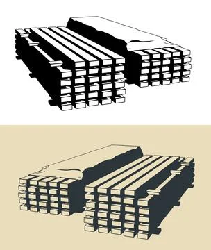 Construction boards illlustrations Stock Illustration